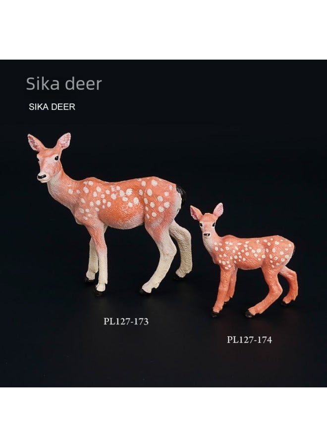 Realistic Wild Animal Deer Models Gazelle Plum Blossom Deer Tame Solid Static Children's Animal Toy Set-Color:PL127-217 Sword Antelope - Image 5