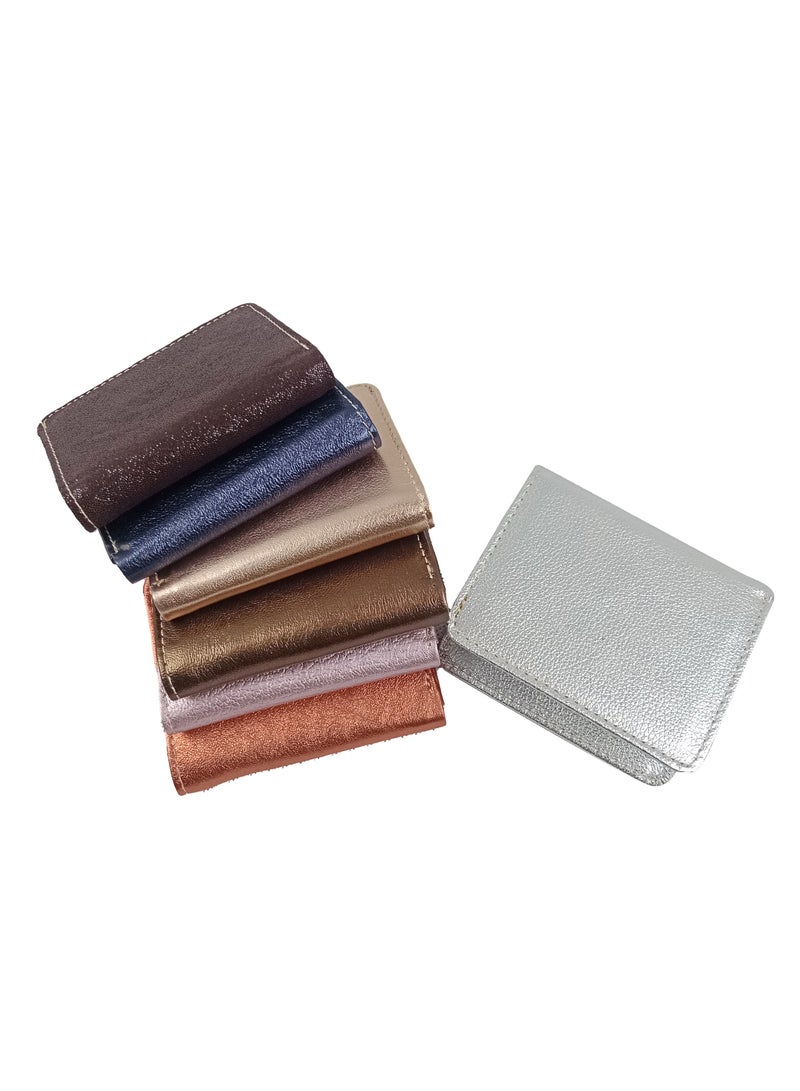 Selecta Now Premium 100% Genuine Sheep Leather Wallet for Women Soft Metallic Baby Pink Leather ID Card & Credit Card Slots Fashionable Ladies Wallet - Image 3