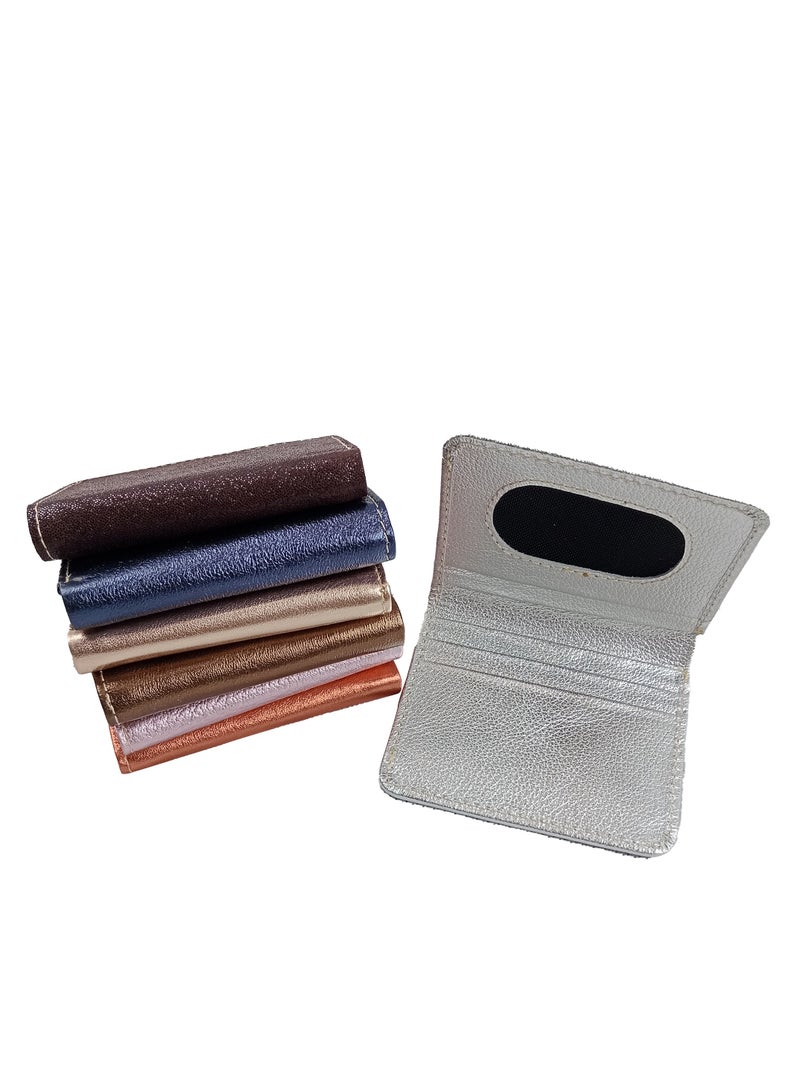 Selecta Now Premium 100% Genuine Sheep Leather Wallet for Women Soft Metallic Baby Pink Leather ID Card & Credit Card Slots Fashionable Ladies Wallet - Image 4