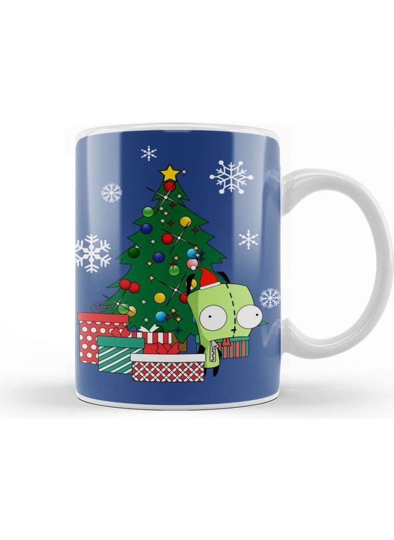 Phone Planet - Print Shop Invader Zim Gir Around The Christmas Tree Mug Porcelain - Image 1