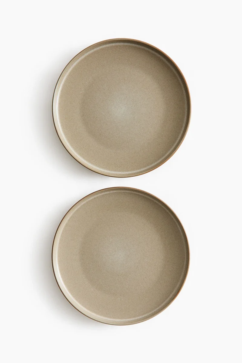 H&M 2-pack reactive-glaze dinner plates