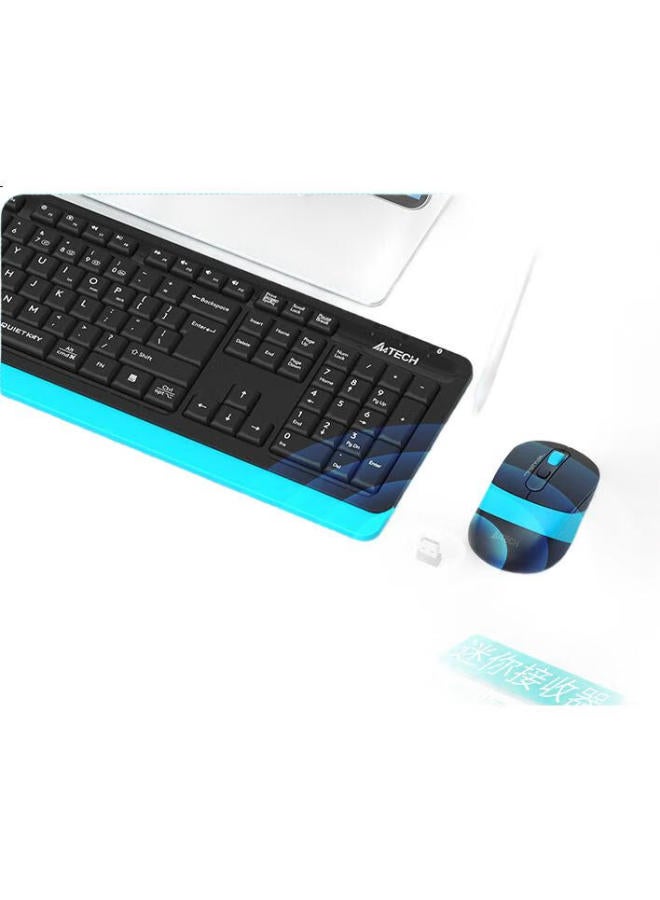 A4Tech Fb1010Q 104-Key Wireless/Bluetooth Multi-Mode Keyboard And Mouse Set, Quiet Laptop Office Typing Membrane Keyboard And Mouse Combo, Vibrant Orange - Image 3