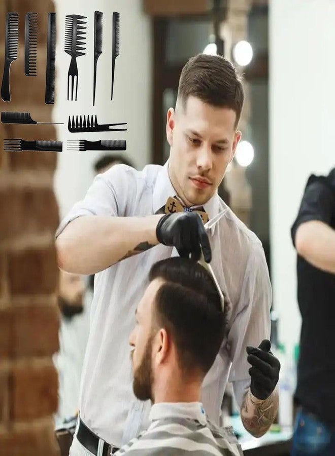 EastyGold Styling Hair Comb Set Salon Barber Hairstylist Comb 10 Pack Hair Brush Hairdressing Hair Care Style Accessory Double-sided for Men Boy Gentleman Women - Image 4