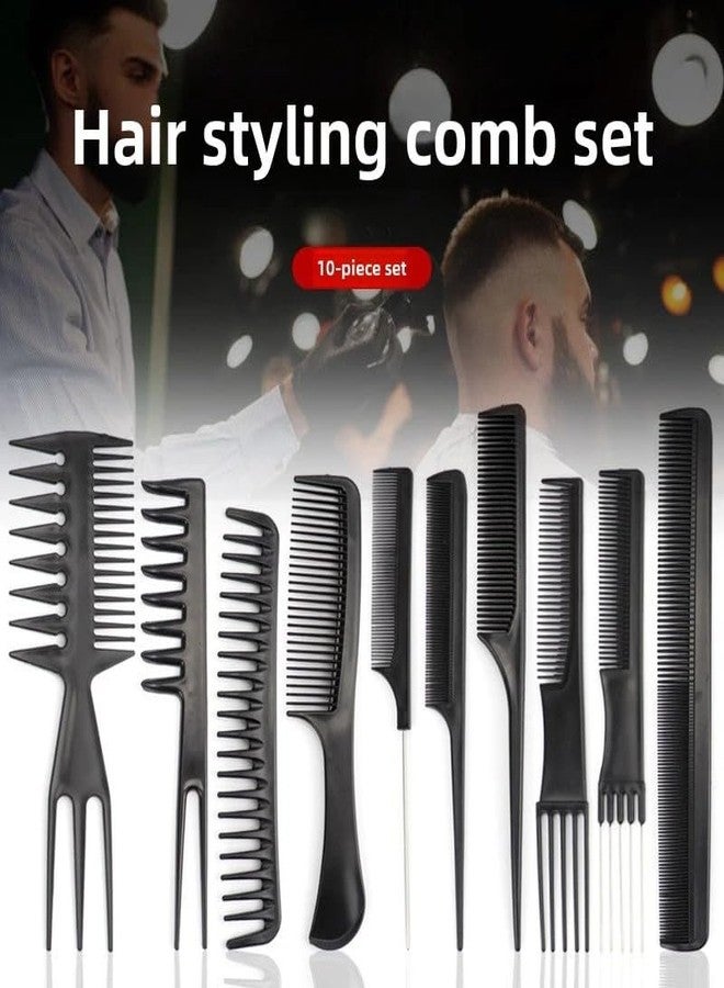 EastyGold Styling Hair Comb Set Salon Barber Hairstylist Comb 10 Pack Hair Brush Hairdressing Hair Care Style Accessory Double-sided for Men Boy Gentleman Women - Image 3
