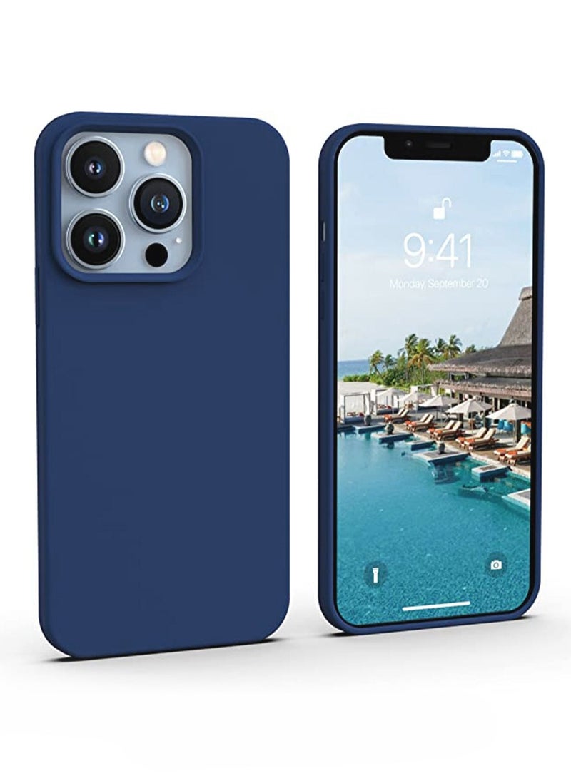 iPhone 13 Pro Max Mobile Case Cover with Liquid Silicone Slim Protection Phone Back Cover Soft Anti-Scratch Protector Supports Wireless Charging Super Silky Comfortabal Touching for 13 Pro Max - Image 1