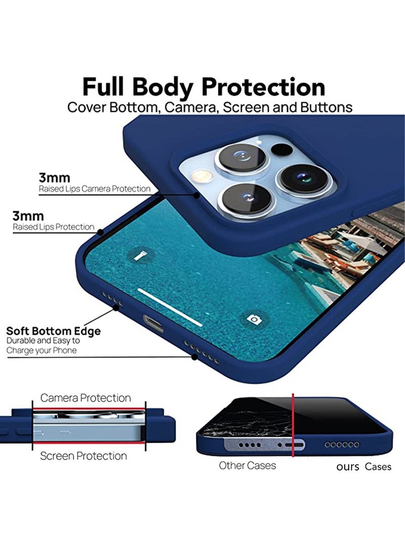 iPhone 13 Pro Max Mobile Case Cover with Liquid Silicone Slim Protection Phone Back Cover Soft Anti-Scratch Protector Supports Wireless Charging Super Silky Comfortabal Touching for 13 Pro Max - Image 3