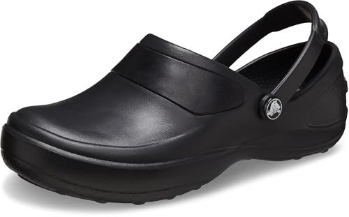 Crocs Womens Mercy Work Clog Slip Resistant Work Shoes BlackBlack 7 Women - Image 1