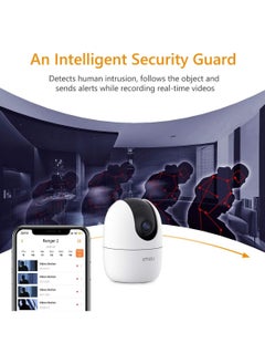IMOU Ranger 2 Indoor WiFi 5MP QHD Live Cam, 8x Digital Zoom, Motorized Pan and Tilt with 360° Coverage View, Accurate Human and Pet Detection, Smart Night Vision (Up to 10m), Privacy Mode, Smart Tracking, Two-Way Talk, MicroSD Slot (up to 256 GB)  - Image 2
