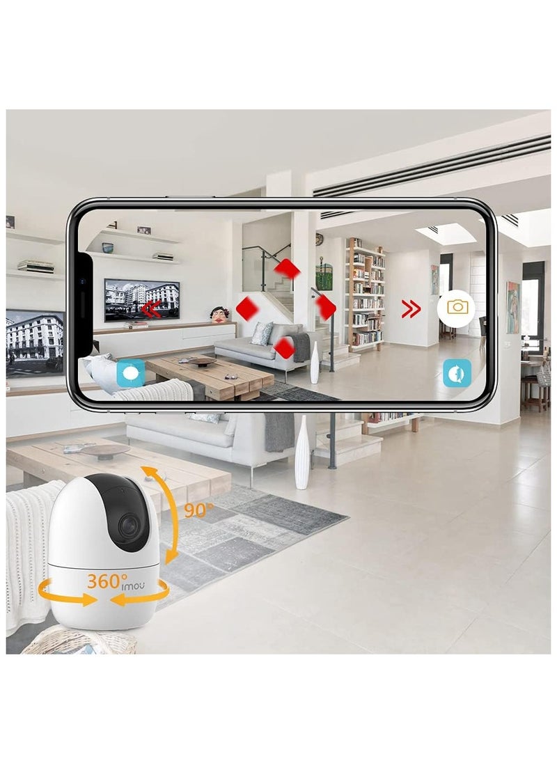 ايمو كاميرا حية داخلية Ranger 2 WiFi بدقة 5 ميجابكسل QHD، تكبير رقمي 8x، مقلاة وإمالة بمحرك مع عرض تغطية 360 درجة، اكتشاف دقيق للإنسان والحيوانات الأليفة، رؤية ليلية ذكية (تصل إلى 10 أمتار)، وضع الخصوصية، التتبع الذكي، التحدث في اتجاهين، MicroSD فتحة (حتى 256 جيجابايت)  - Image 3