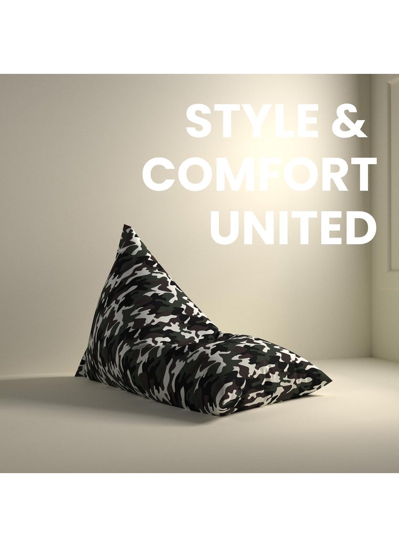 Growqk NOL Bean Bag Without Bean XXXL Size Camouflage Polycotton Adults Kids Bean Bag Perfect Back Support Big Bean Bag for Living Room Versatile Bean Bags for Relaxation and Comfort  - Image 2