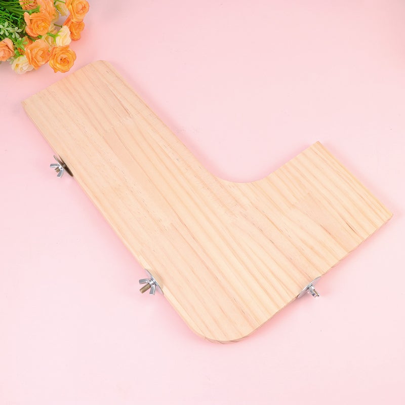 🧸 ألعاب خشبية متينة على شكل حرف إل بنظام دواسة لأرانب الهامستر والتشنشيلا بحجم كبير - Image 1