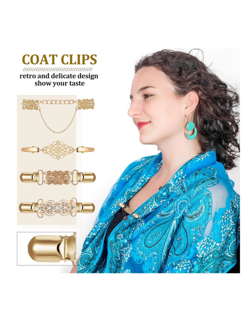 Vintage Floral Sweater Clips Set - 10 Retro Cardigan Brooches for Women & Girls, Perfect for Shawls & Dresses - Image 5
