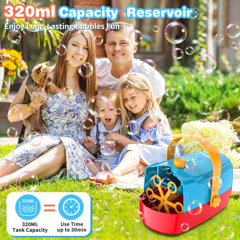 Zerhunt Bubble Machine Durable Automatic Bubble Blower, 18000+ Big Bubbles Per Minute Bubbles for Kids Toddlers Bubble Maker Operated by Plugin or Batteries Bubble Toys for Indoor Outdoor Birthday Party - Image 3