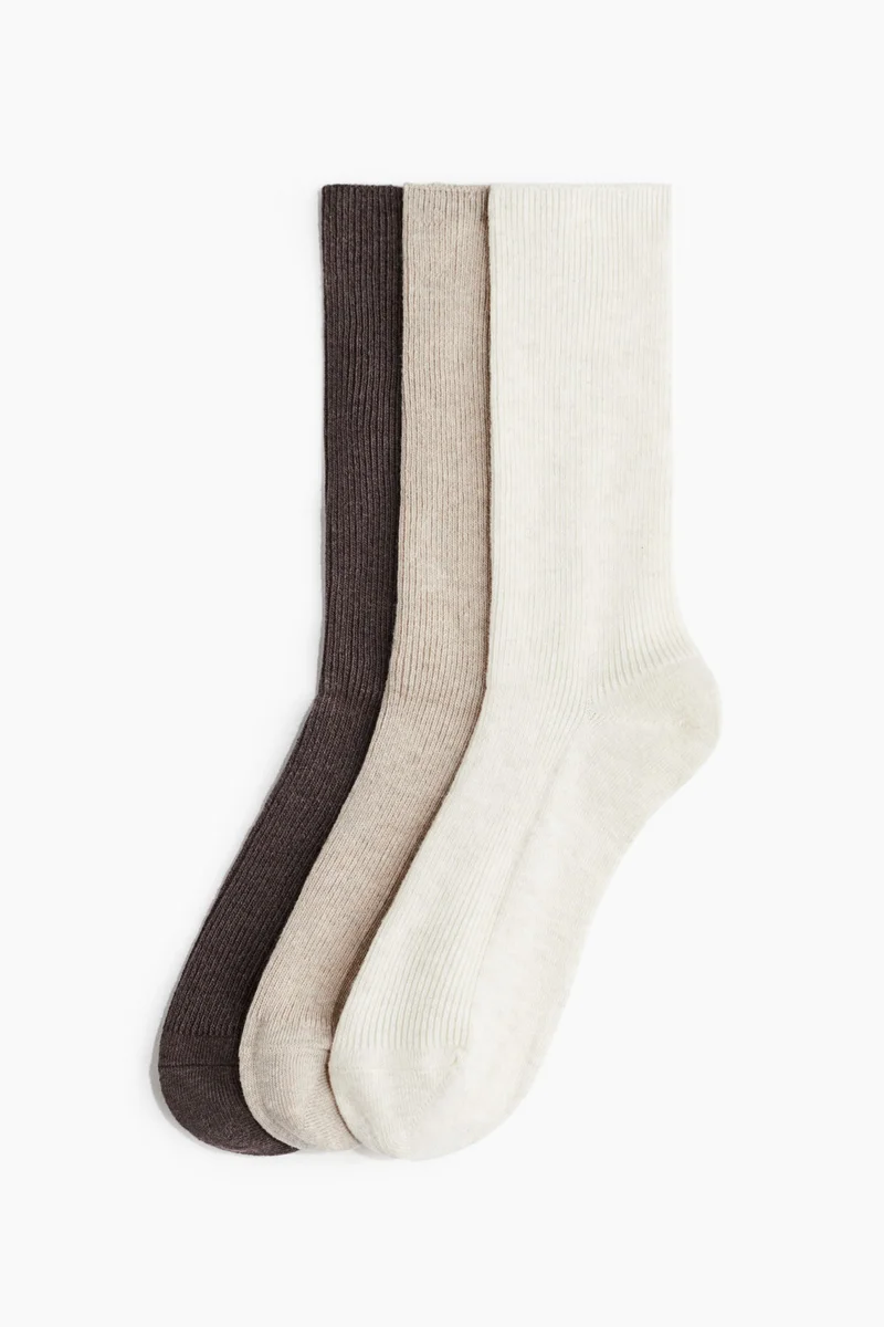 H&M 3-pack ribbed socks