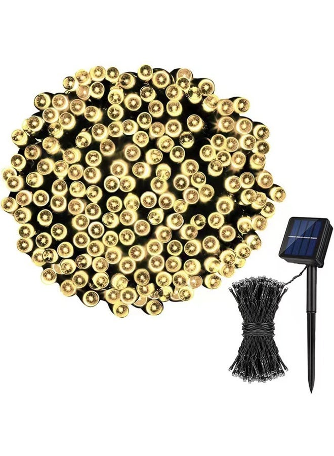 10M 100Led Gardening Decor Solar String Lights 8-Moulds Outdoor Waterproof Courtyard Tree Birthday Party Holloween Banquet Weeding Decoration Solar Twinkle Lights - Image 2