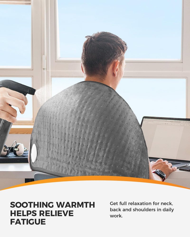 CooCoCo 18" x 33" Large Heating Pad for Back, FSA Eligible Heat Pad, CooCoCo HSA Eligible XXXL Heated Pad for Period Cramps, 6 Heat Settings, Auto Off, Moist Heat - Image 2