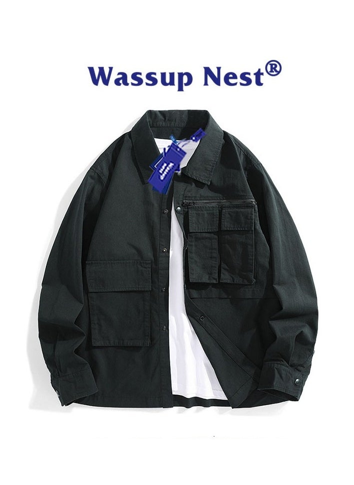WASSUP NEST - New WASSUP NEST Pure Cotton Casual Loose  Jacket - Image 1