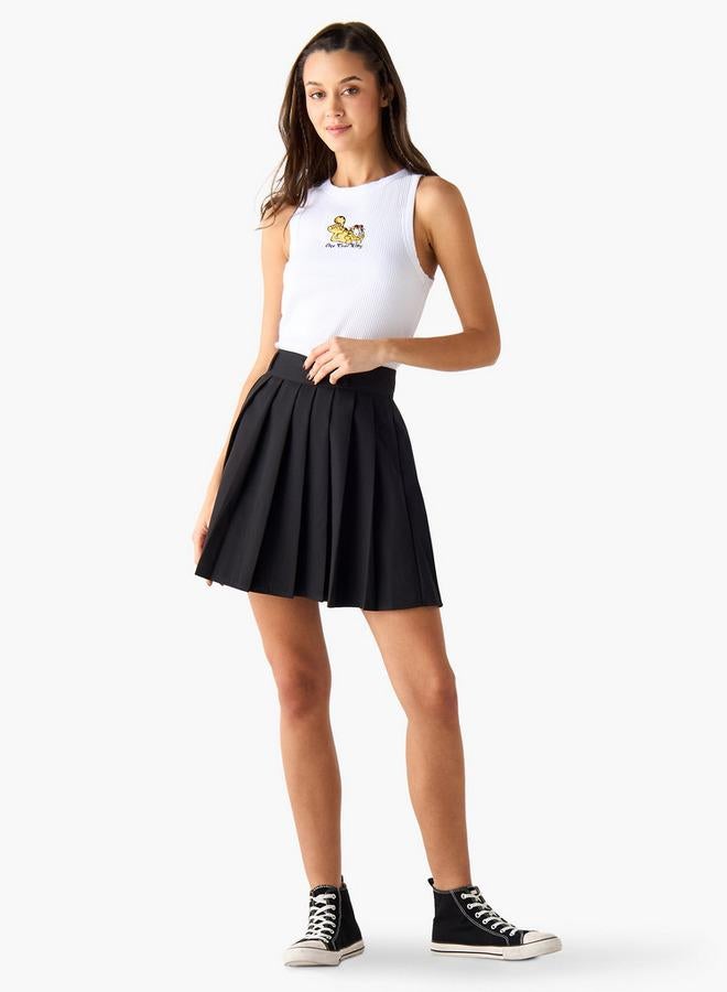 اس بي كاركترز تانك توب مضلعة بتطريز غارفيلد - Image 2