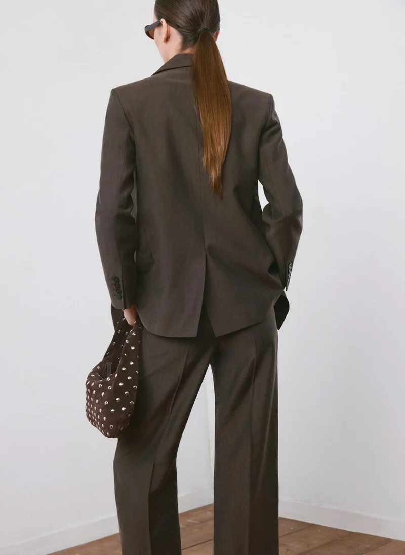 مانجو Straight-fit lyocell suit jacket