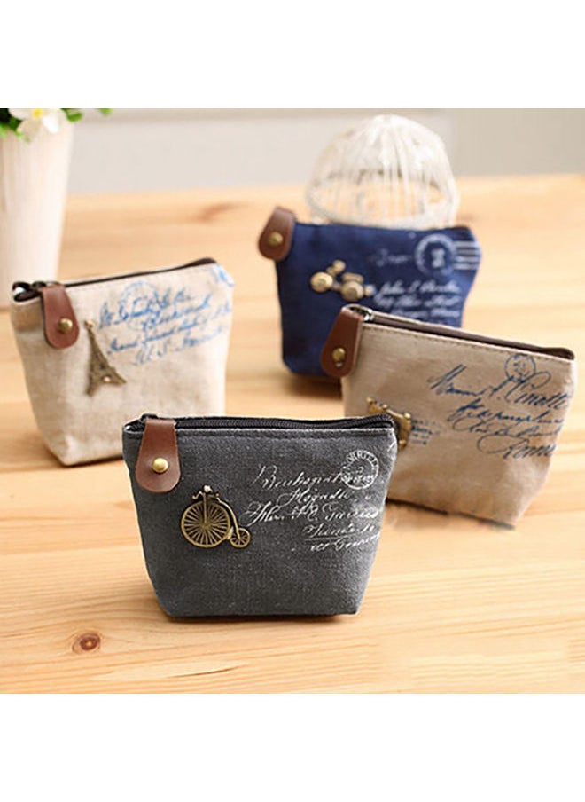 NIBEMINENT Women Retro Camera Eiffel Tower High Wheel Letter Coin Purse Mini Wallet Clutch 1  - Image 2