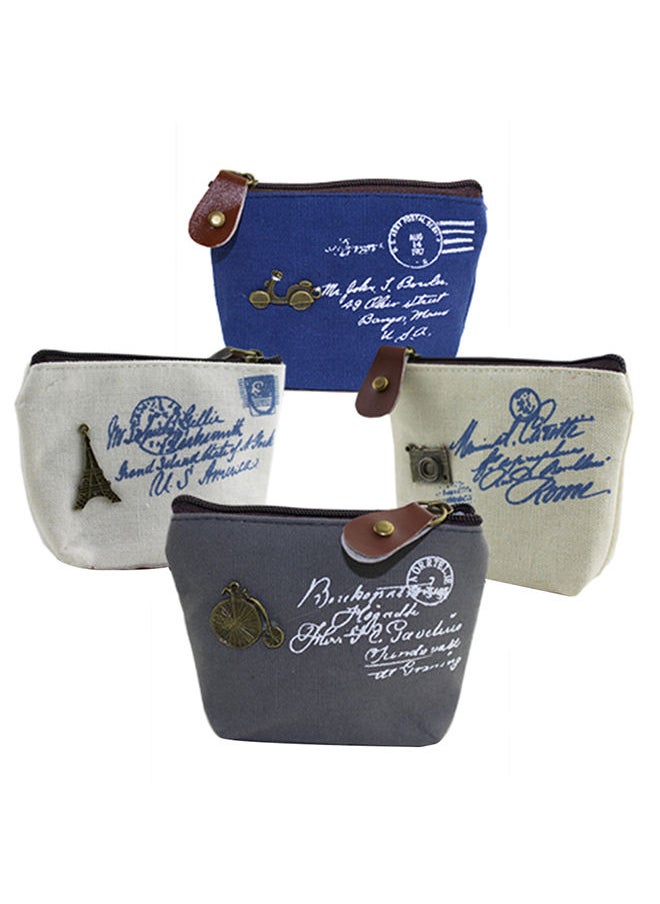 NIBEMINENT Women Retro Camera Eiffel Tower High Wheel Letter Coin Purse Mini Wallet Clutch 1  - Image 3