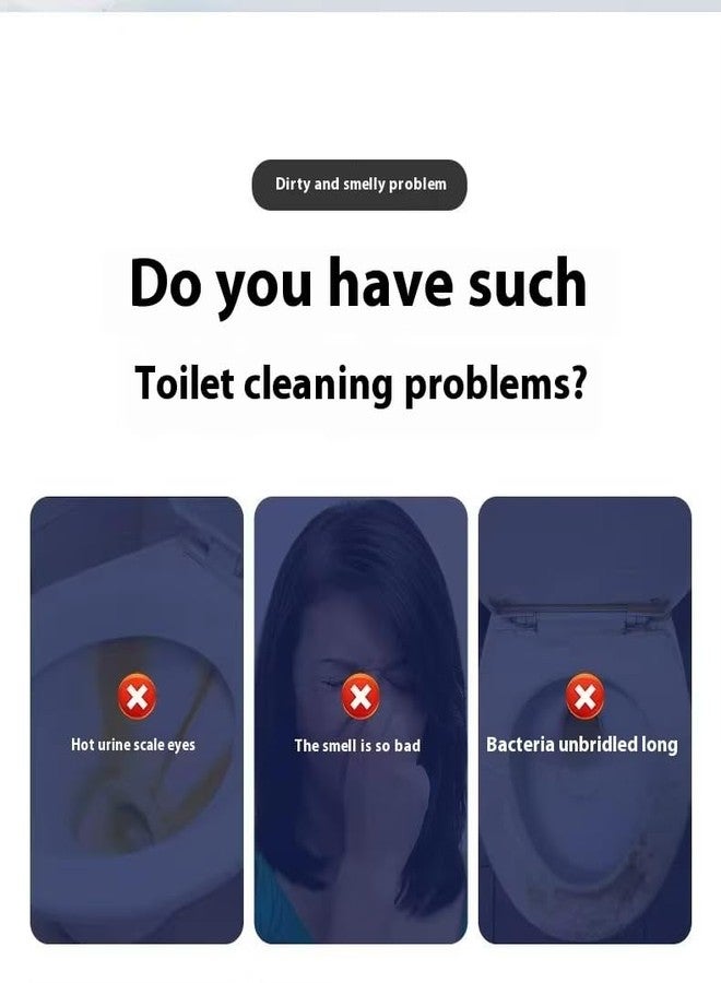 Hakily Automatic, Automatic toilet bowl cleaner- Two-color Toilet cleaning tablet Pink | Blue, flush tank cleaner tablet | Blue Deep Clean Bubbles And pink Rose fragrance, toilet cleaner tablet (PACK OF 03) - Image 2