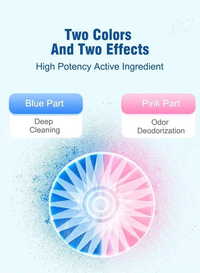 Hakily Automatic, Automatic toilet bowl cleaner- Two-color Toilet cleaning tablet Pink | Blue, flush tank cleaner tablet | Blue Deep Clean Bubbles And pink Rose fragrance, toilet cleaner tablet (PACK OF 03) - Image 3