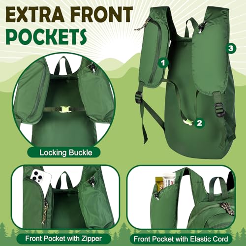 EgoNova 12L Ultralight & Thin Packable Daypack, Small Foldable Hiking Backpack Travel Bag, Water Resistant Day Pack for Men Women - Image 2