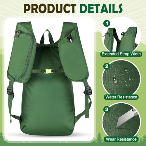 EgoNova 12L Ultralight & Thin Packable Daypack, Small Foldable Hiking Backpack Travel Bag, Water Resistant Day Pack for Men Women - Image 3