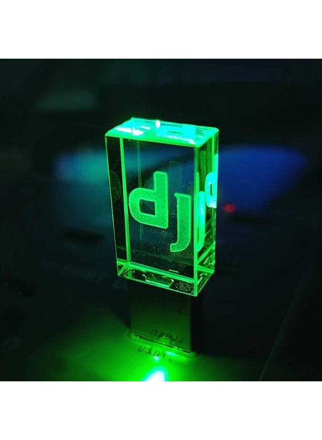 فلاشة USB أصلية بسعة 64 جيجابايت مع إضاءة LED زرقاء مخصصة لنوادي الليل ودي جي وموسيقى السيارة والمدارس - Image 1
