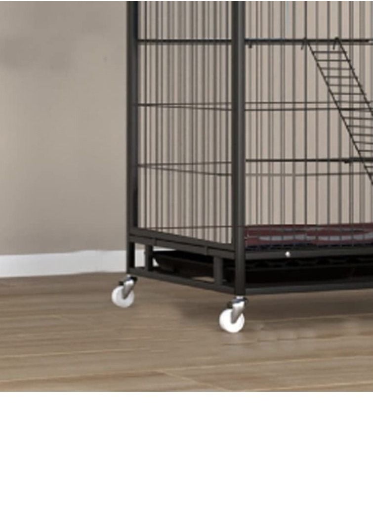 LIMOS Pet Cage Playpen Box Kennel Crate with Hammock Wheels and Removable Tray for Cat and Dog  - Image 4