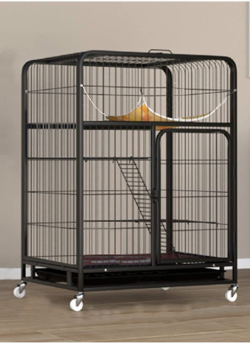 LIMOS Pet Cage Playpen Box Kennel Crate with Hammock Wheels and Removable Tray for Cat and Dog  - Image 3
