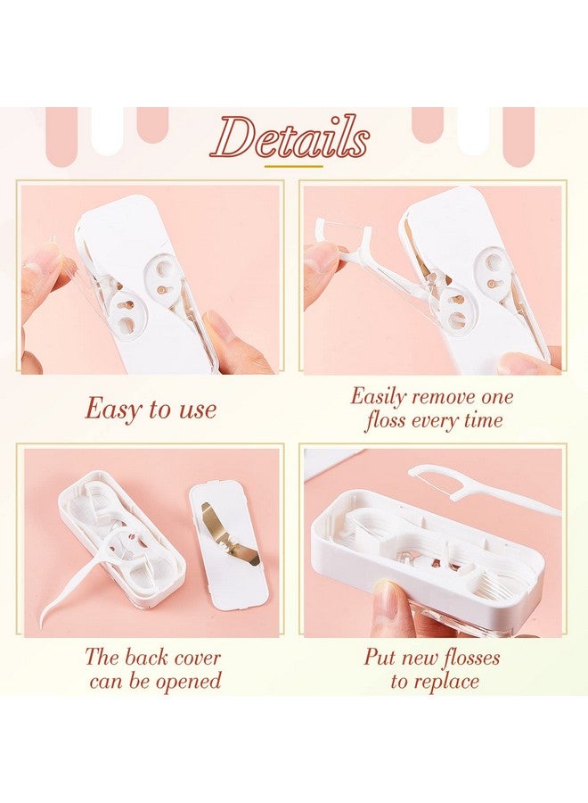 Tessco 4 Pcs Portable Floss Dispenser Travel Dental Floss Case Tooth Picks Flossers Refillable Floss Pick Dispenser Floss Pick Holder Travel Floss Organizer With Dental Floss For Women Men Teeth Cleaning - Image 3