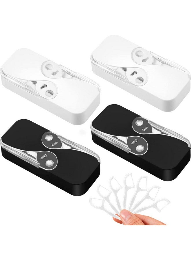 Tessco 4 Pcs Portable Floss Dispenser Travel Dental Floss Case Tooth Picks Flossers Refillable Floss Pick Dispenser Floss Pick Holder Travel Floss Organizer With Dental Floss For Women Men Teeth Cleaning - Image 1