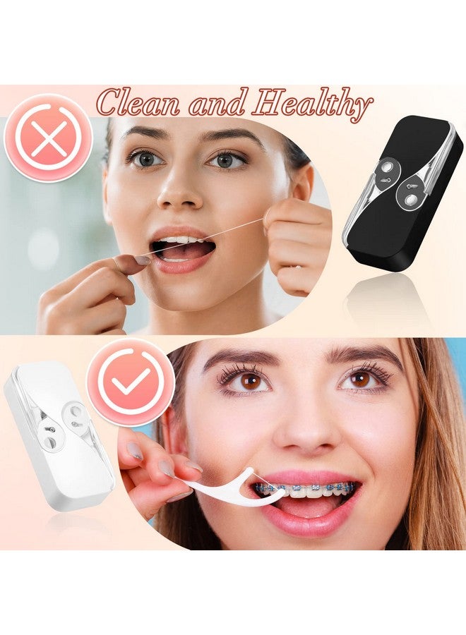Tessco 4 Pcs Portable Floss Dispenser Travel Dental Floss Case Tooth Picks Flossers Refillable Floss Pick Dispenser Floss Pick Holder Travel Floss Organizer With Dental Floss For Women Men Teeth Cleaning - Image 4