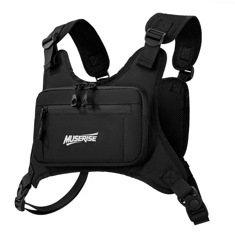 Muserise Minimalist Chest Bag For Men and Women (NRP Black) - Image 1