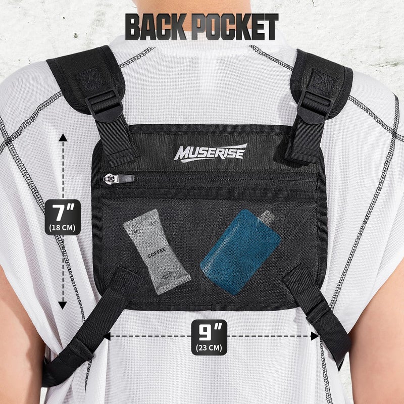Muserise Minimalist Chest Bag For Men and Women (NRP Black) - Image 3