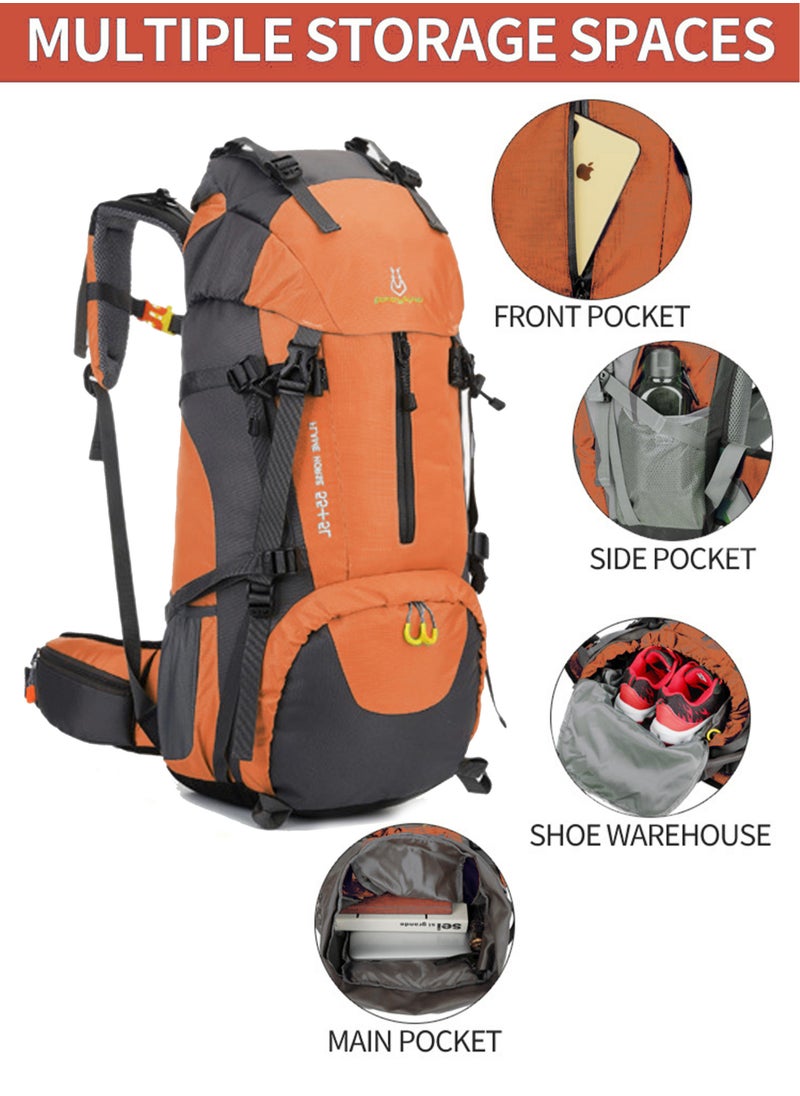 MissTiara 60L High-Capacity Waterproof Outdoor Sport Camping and Hiking Backpack With Shoe Compartment  - Image 4