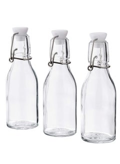 Korken Bottle with stopper clear glass pack of 3 Bottles