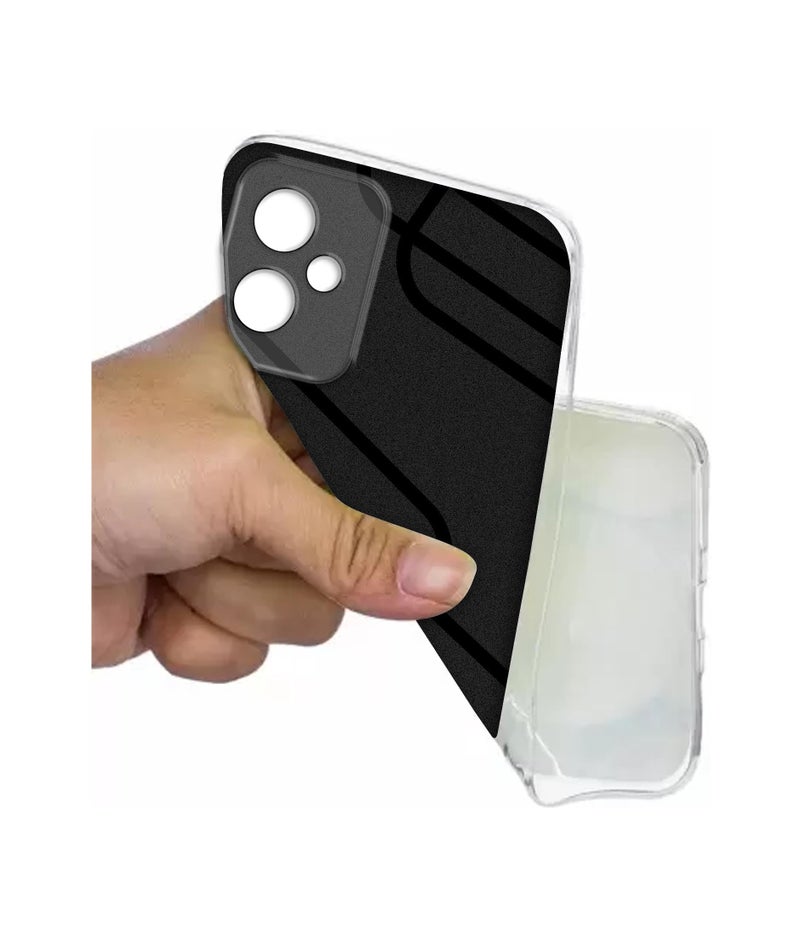 Casotec Zig-Zag Black Line Design Printed Silicon Soft TPU Back Case Cover for Lava Yuva 2 5G - Image 4