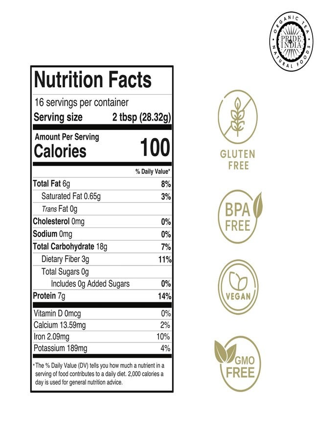 Pride of India- Red Lentil Flour 1 lbs (454 gm) Hint of Sweetness Slightly Nutty Earthy Flavor Freshly Milled in Small Batches |Ideal for Cakes Sauces Pasta Crepes Meatballs | Vegan, Gluten Free - Image 2