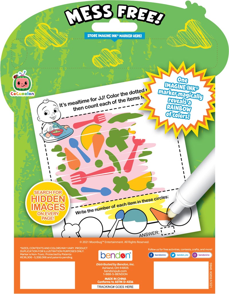 Bendon CoComelon 20 Page Imagine Ink Coloring Book with 1 Mess Free Marker - Image 4