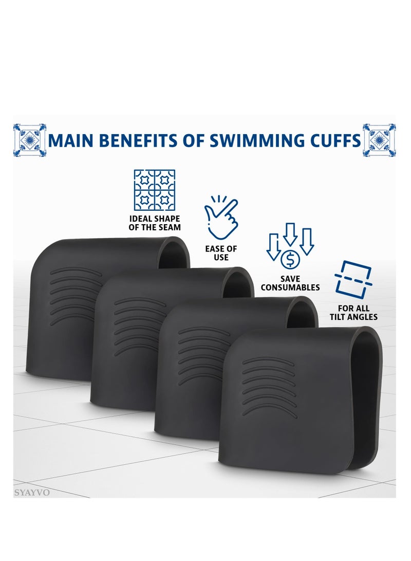 Cobest Caulking Finisher Grout Scraper Tool, 4 Pcs Manual Caulk Applicator Tools, Sealant Finishing Tool, for Caulking Finisher, Tile Grout Tool, Brick Filler Caulking Finishing Tool - Image 4