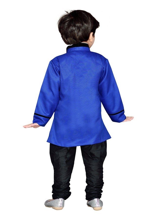 AJ DEZINES Boys Indo Western Sherwani Suit (644_Blue_8_Blue_8-9 Years) - Image 2