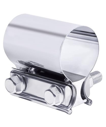 UBOG Exhaust Clamp 225 inch Stainless Steel Classic Automotive Exhaust Clamps - Image 1