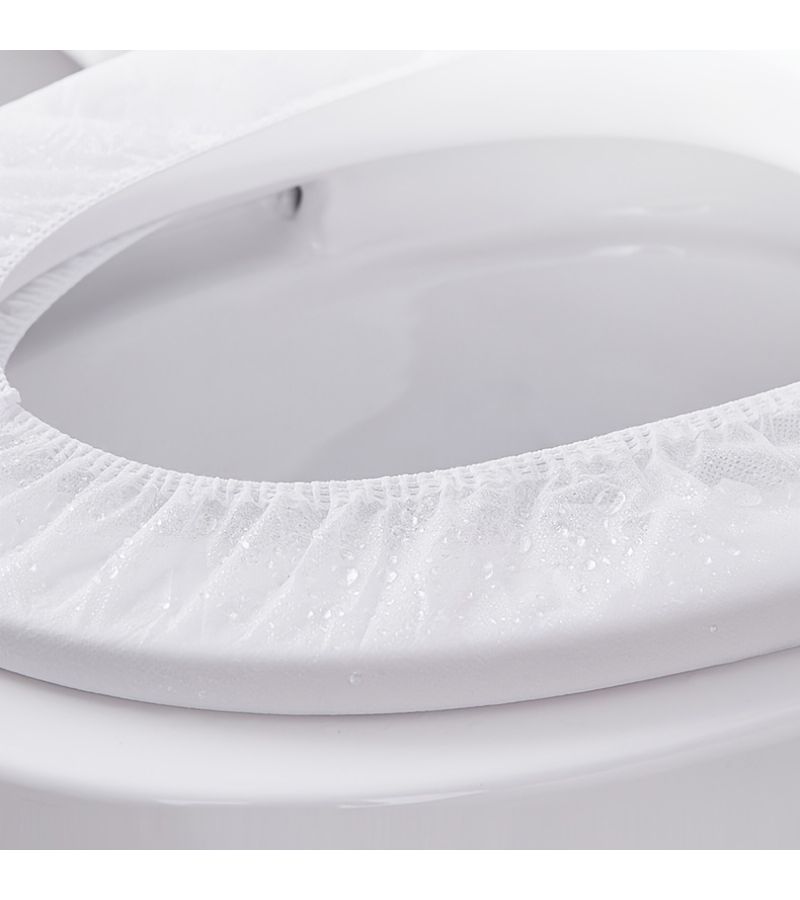 56pc Disposable Nonwoven Toilet Seat Covers for Travel Thickened Individually Wrapped - Image 5