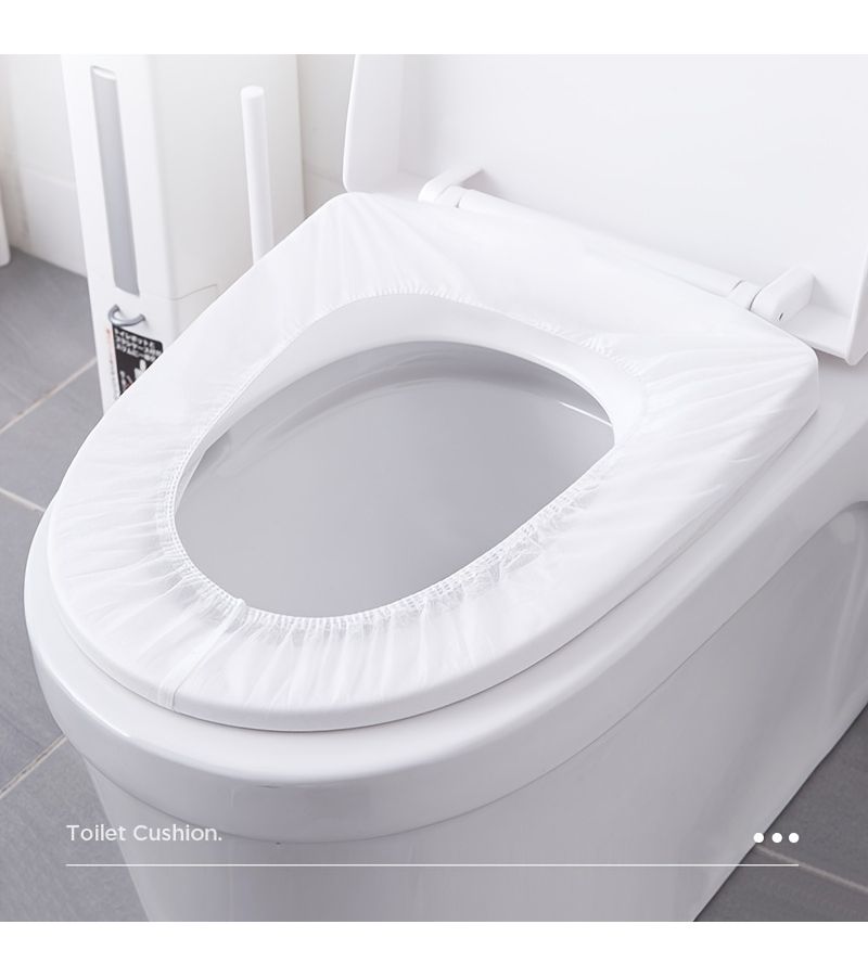 56pc Disposable Nonwoven Toilet Seat Covers for Travel Thickened Individually Wrapped - Image 4