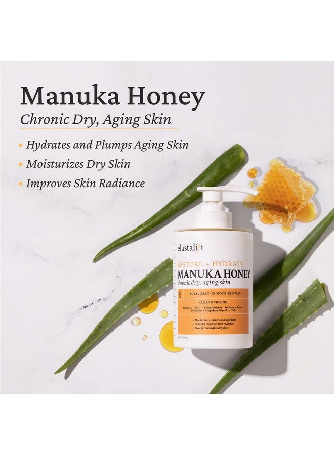 elastalift Manuka Honey Cream Face Moisturizer & Body Butter Lotion For Dry Skin | Firming & Hydrating Miracle Balm Skin Care Moisturizing Lotion For Women, Wrinkles, & Sun Damaged Skin, 15 Fl Oz - Image 3