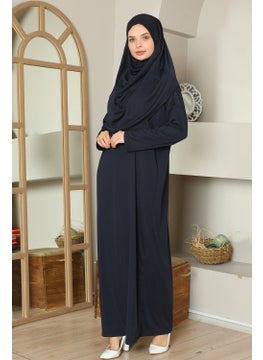 Medipek Easy-to-Wear One-Piece Prayer Dress Navy Blue  - Image 1