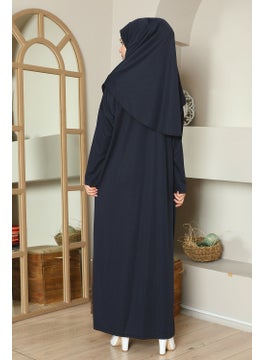 Medipek Easy-to-Wear One-Piece Prayer Dress Navy Blue  - Image 3